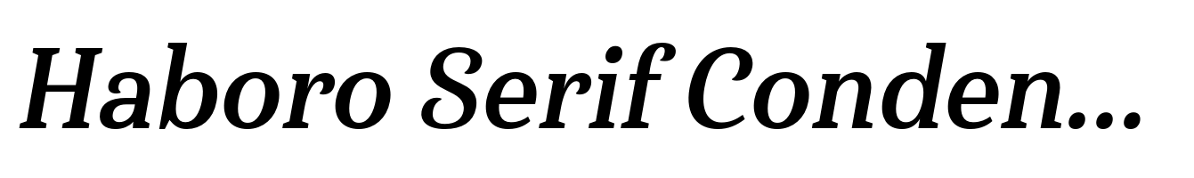 Haboro Serif Condensed Bold Italic